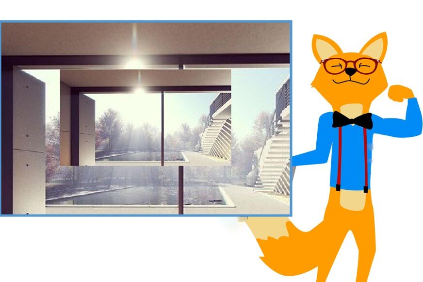 saubere Fensterscheiben